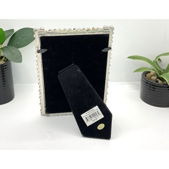 Timeless By Concepts Silver Pearl & Rhinestone 4x6 Picture Frame With Velvet Bac - Picture 4 of 6